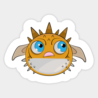 Angry fugu Sticker